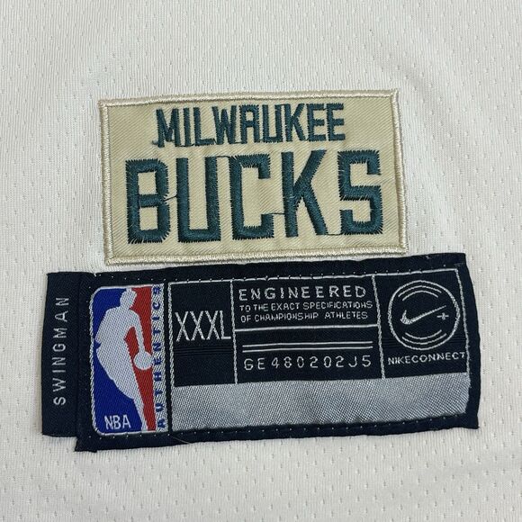 Nike Jrue Holiday Milwaukee Bucks Cream City 21 Swingman‎ Basketball Jersey XXXL - Picture 7 of 16